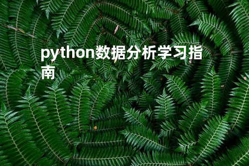 python数据分析学习指南